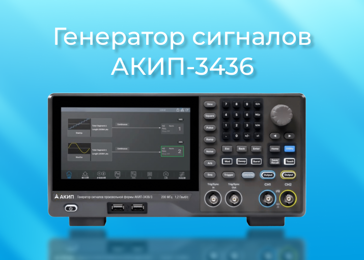 АКИП-3436: Двухканальный генератор сигналов 200 МГц с технологией TrueArb для сложных измерений