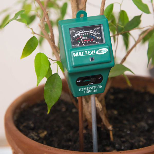 Измеритель почвы 3 в 1 МЕГЕОН 35280 купить по низкой цене | МАКСПРОФИТ