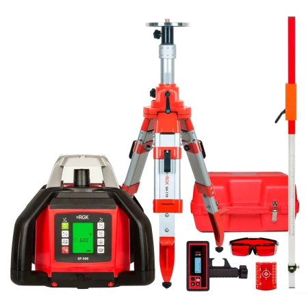 Комплект: ротационный нивелир RGK SP-500 + штатив рейка купить по низкой цене | МАКСПРОФИТ