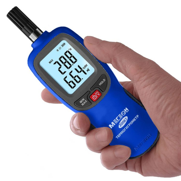 Термогигрометр МЕГЕОН 20067 с Bluetooth купить по низкой цене | МАКСПРОФИТ